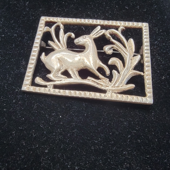 Vintage Rabbit brooch sterling silver mexico 13g - Picture 8 of 10